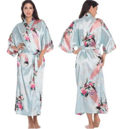 Satin Robes for Brides Wedding Robe Sleepwear Silk - Image 5