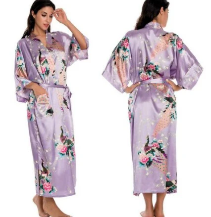 Satin Robes for Brides Wedding Robe Sleepwear Silk - Image 6