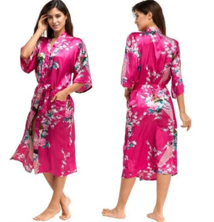 Satin Robes for Brides Wedding Robe Sleepwear Silk - Image 8