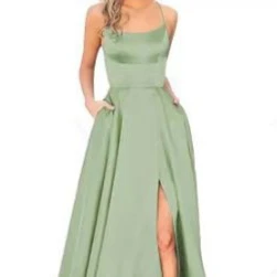 Solid Color Long Slimming Fashion Bridesmaid Dress - Image 14