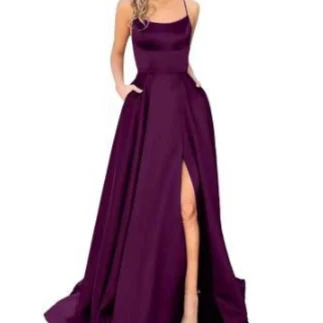 Solid Color Long Slimming Fashion Bridesmaid Dress - Image 9