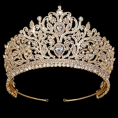 Tiara Crown AAA Cubic Zirconia Rhinestone Crystal Wedding Accessory - Image 3