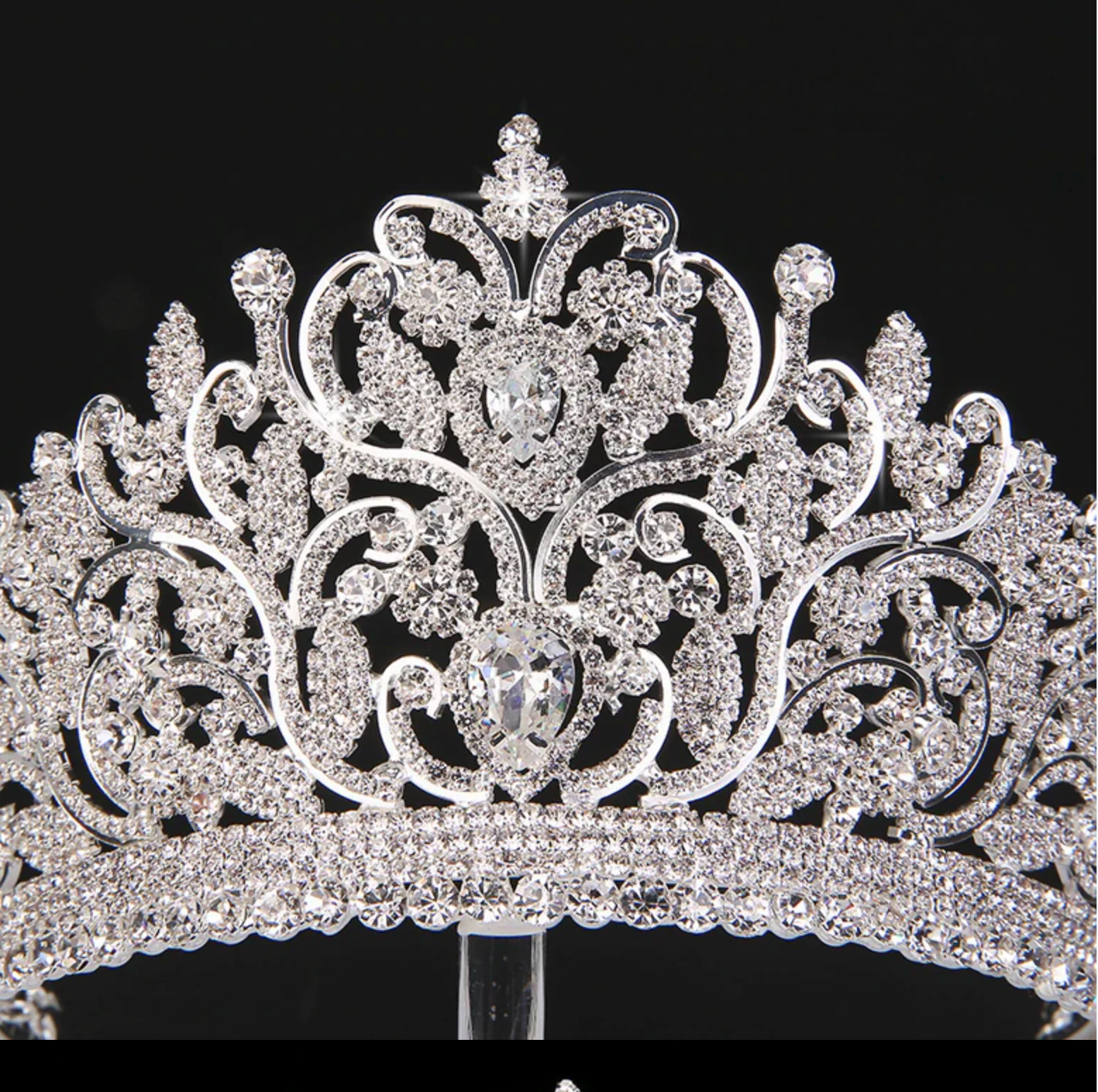 Tiara Crown AAA Cubic Zirconia Rhinestone Crystal Wedding Accessory - Image 6