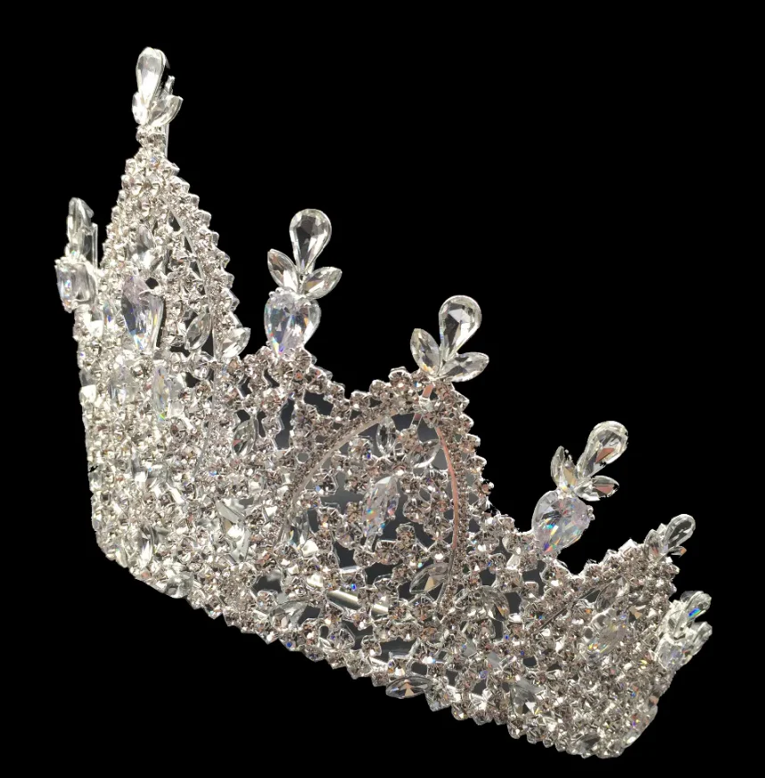 Tiara Crown Royal Cubic Zirconia Wedding Hair Accessory - Image 4