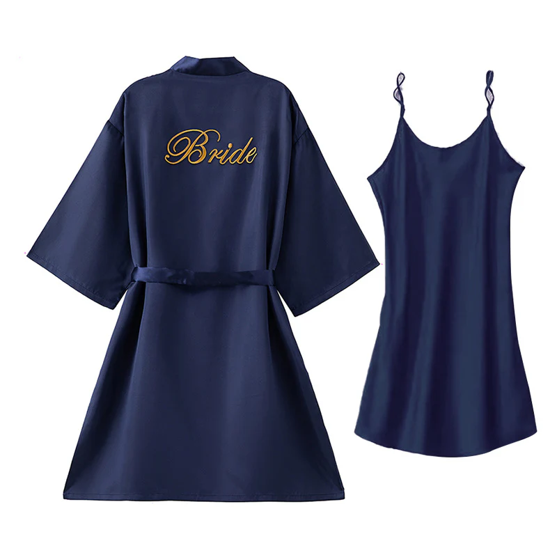 Wedding Morning Gown Bride Nightgown Two Pieces - Image 4