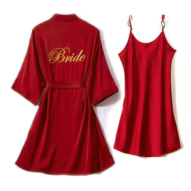 Wedding Morning Gown Bride Nightgown Two Pieces - Image 7